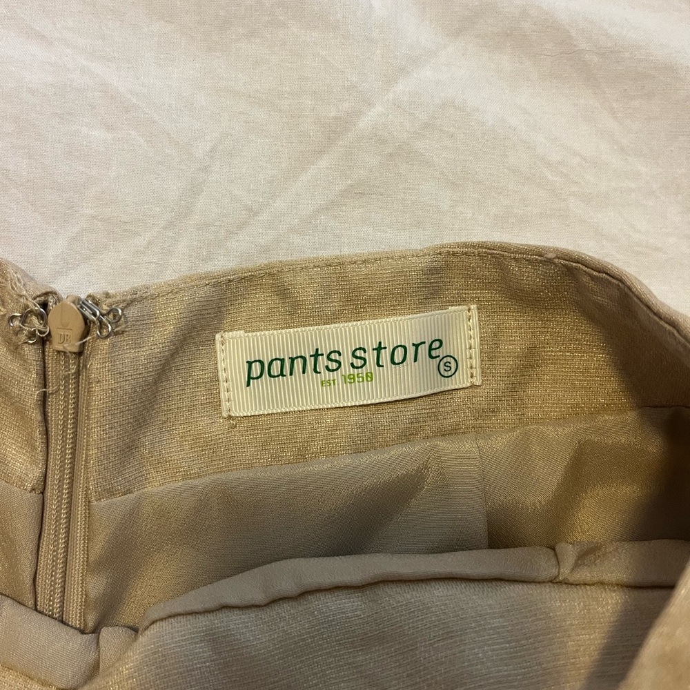 Gold Ruched Mini Skort - Picture 3 of 3